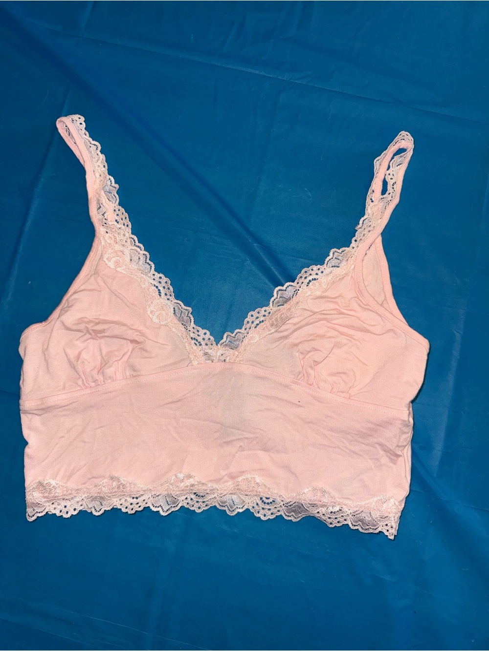 Forever 21 Light Pink Lace Trim Bralette